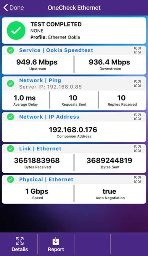 OneCheck Ethernet OneCheck Ethernet